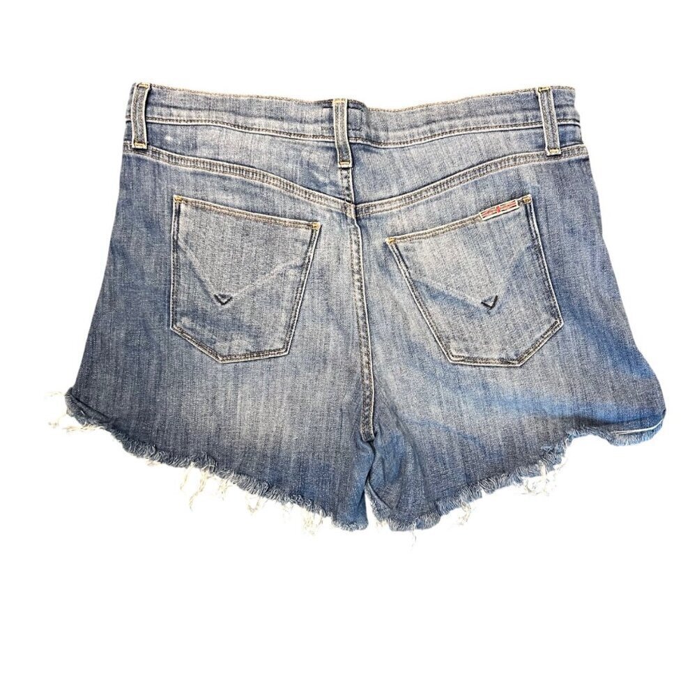 Hudson 29 Cut Off Jean Shorts Denim Blue Light Wash - Picture 2 of 4